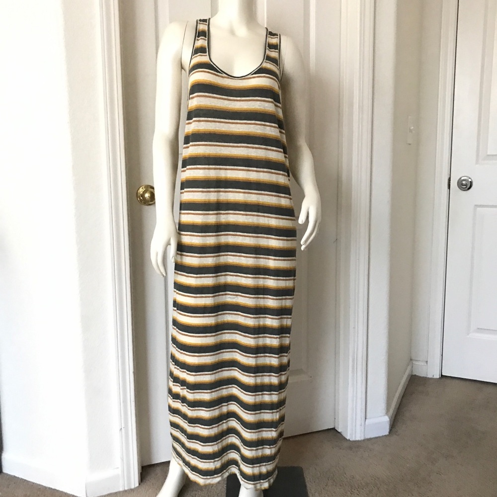 Stella McCartney Striped Maxi Racerback Dress L